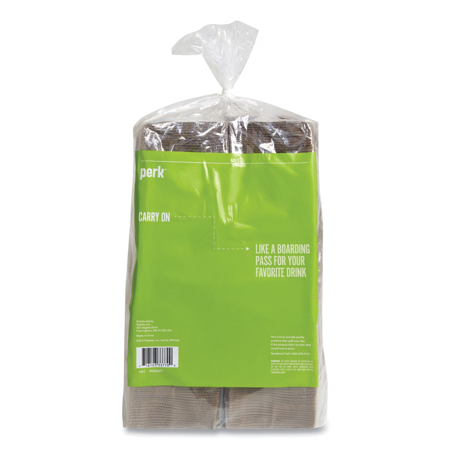 Paper Hot Cup Sleeves, Fits 10, 12, 16 Oz Cups, Brown, 500/pack