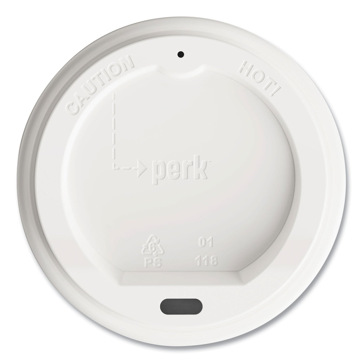 Plastic Hot Cup Lids, Fits 10 oz/12 oz/16 oz Hot Cups, White, 50/Pack