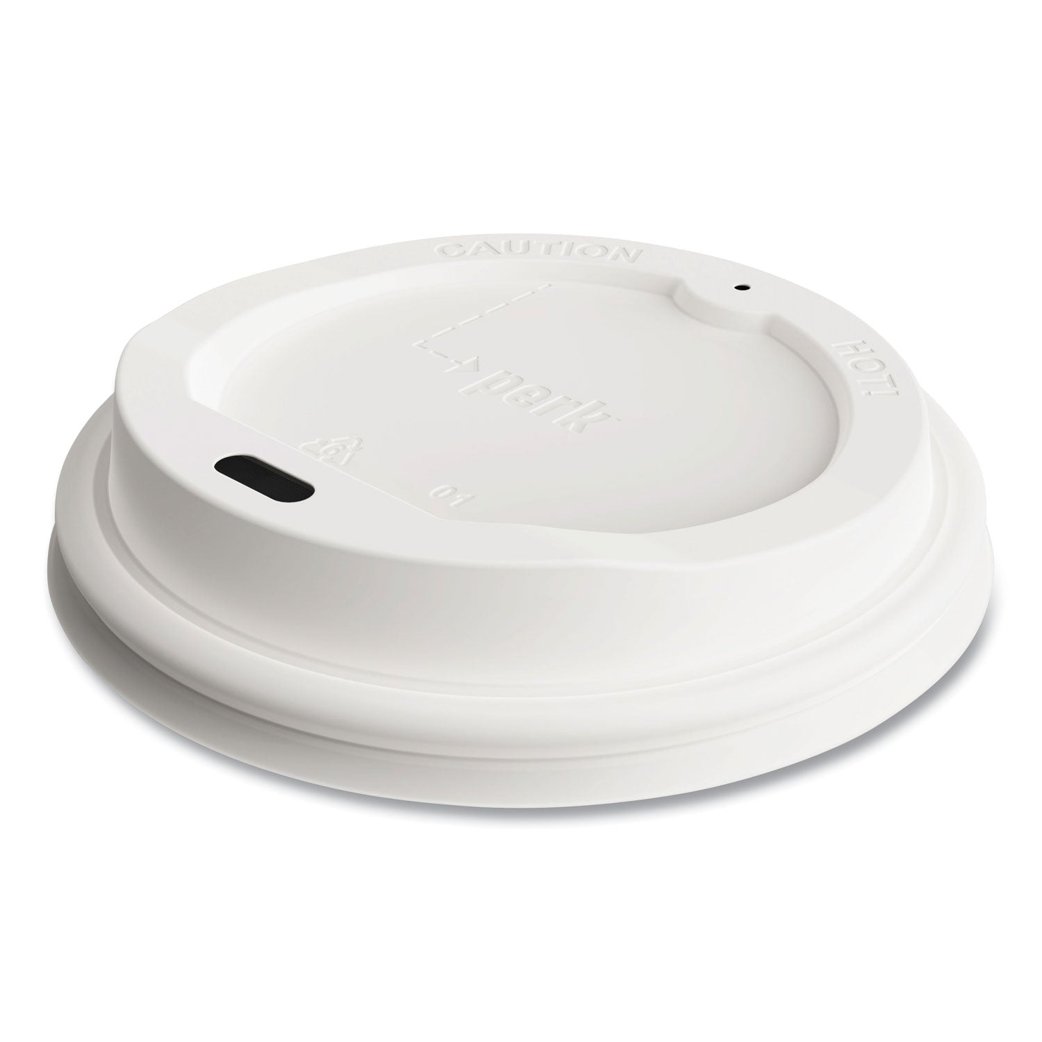 Plastic Hot Cup Lids, Fits 10 oz/12 oz/16 oz Hot Cups, White, 50/Pack