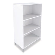 Essentials Laminate Bookcase, Three-Shelf, 28w x 15d x 45.6h, White