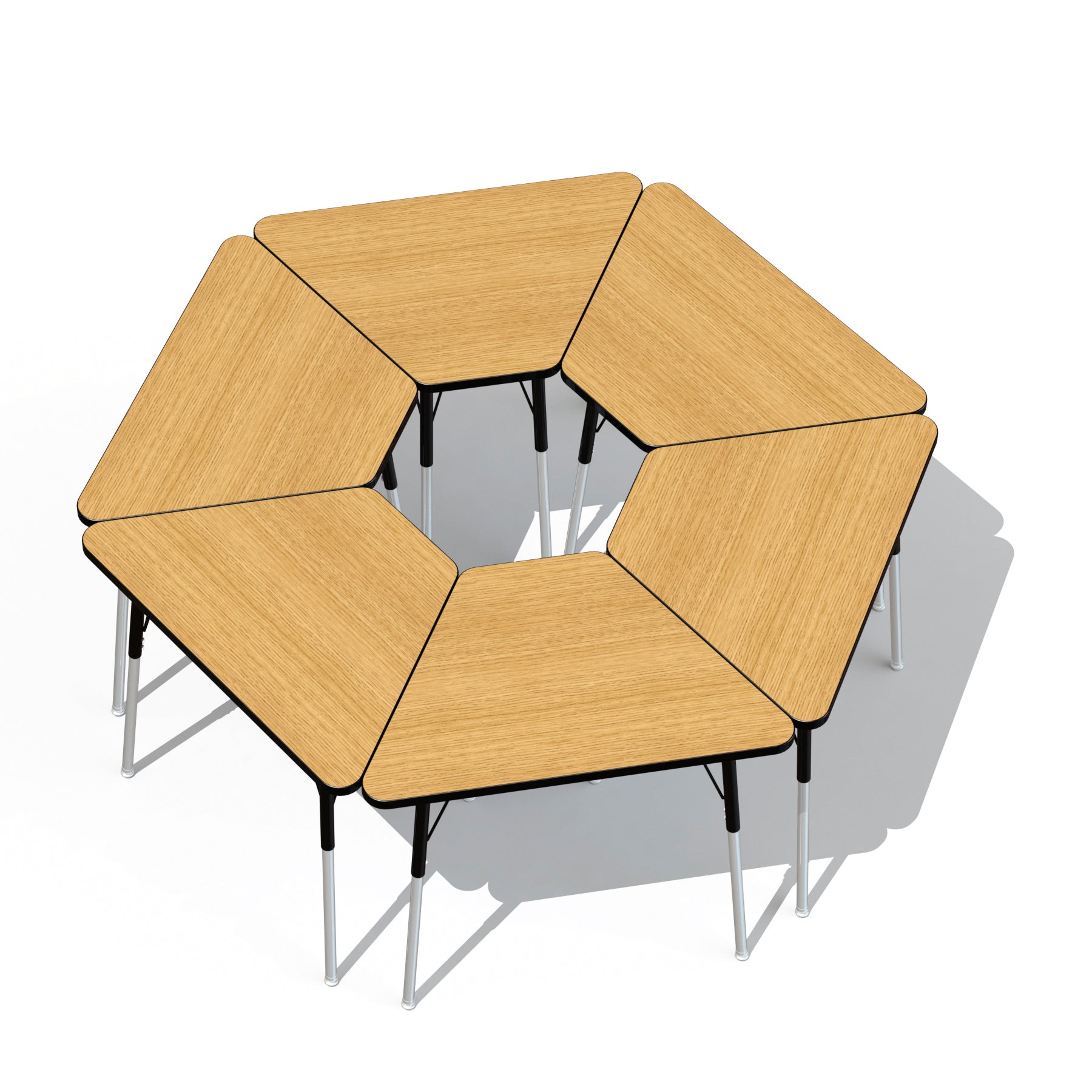 Berries® Tall Trapezoid Desk - Freckled Gray/Black/Black
