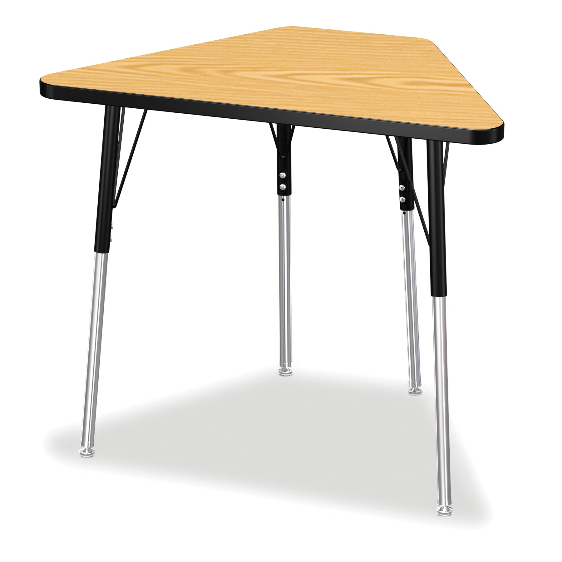 Berries® Tall Trapezoid Desk - Oak/Black/Black