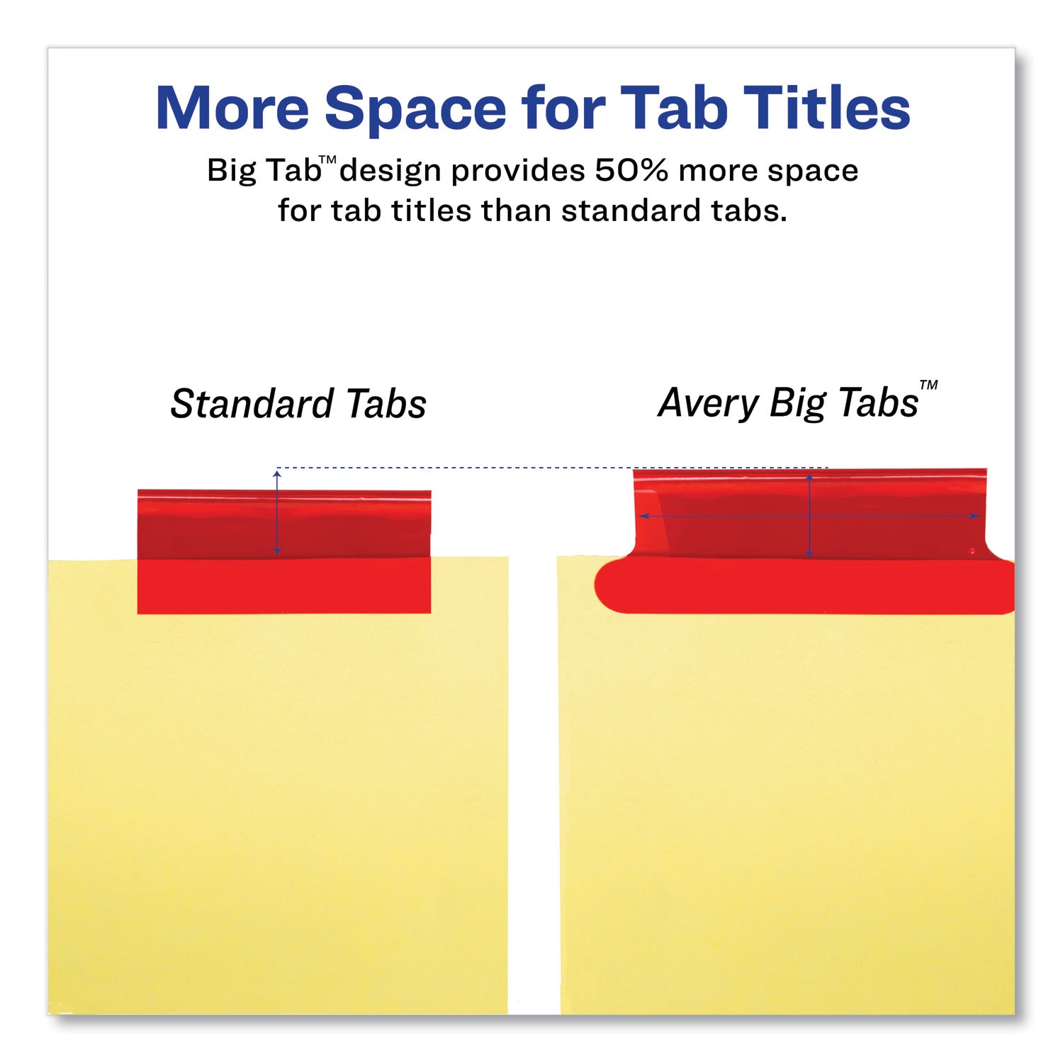 Big Tab™ Insertable Dividers, Buff Paper, 5-Tab Set, Multicolor