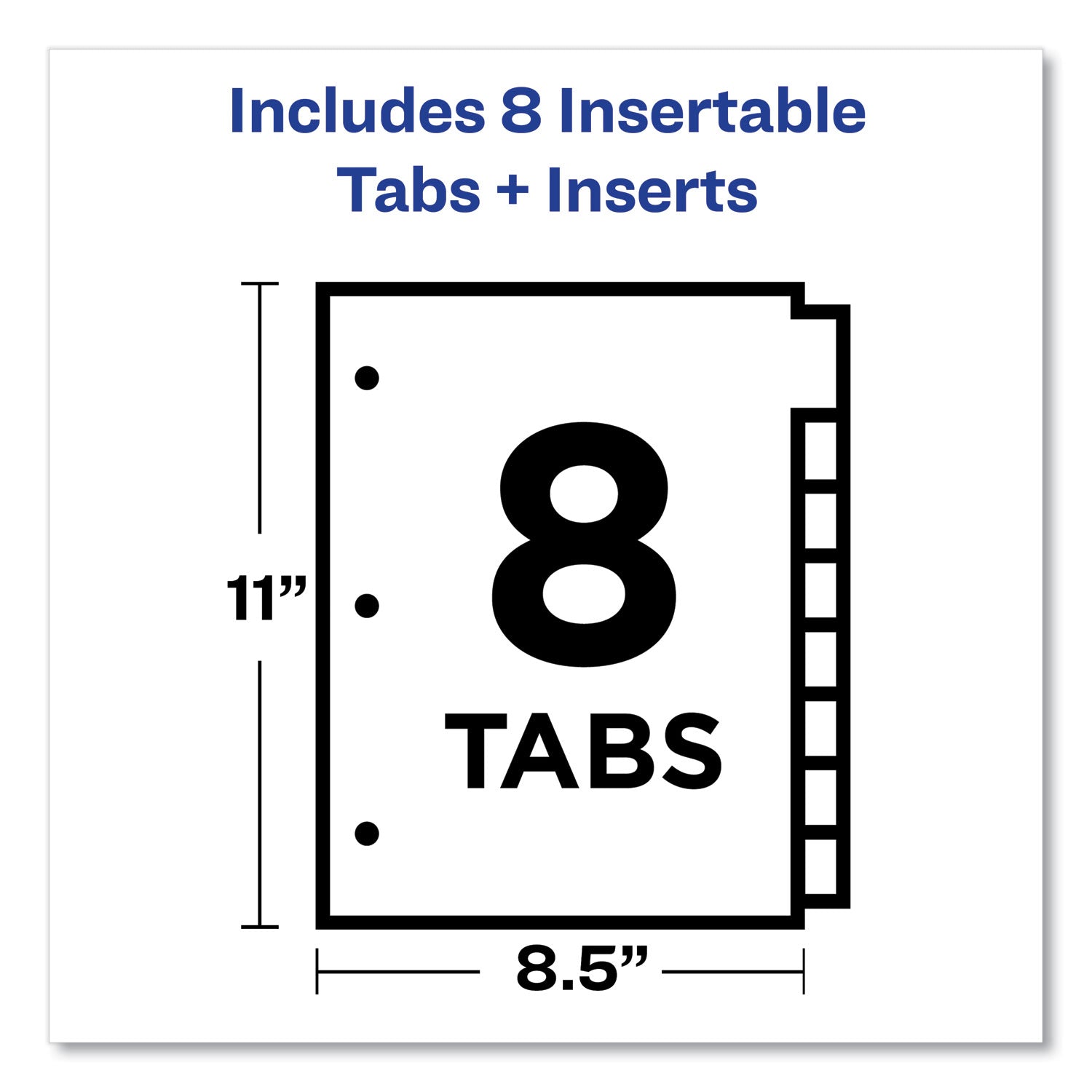 Big Tab™ Insertable Dividers, Buff Paper, 8-Tab Set, Multicolor
