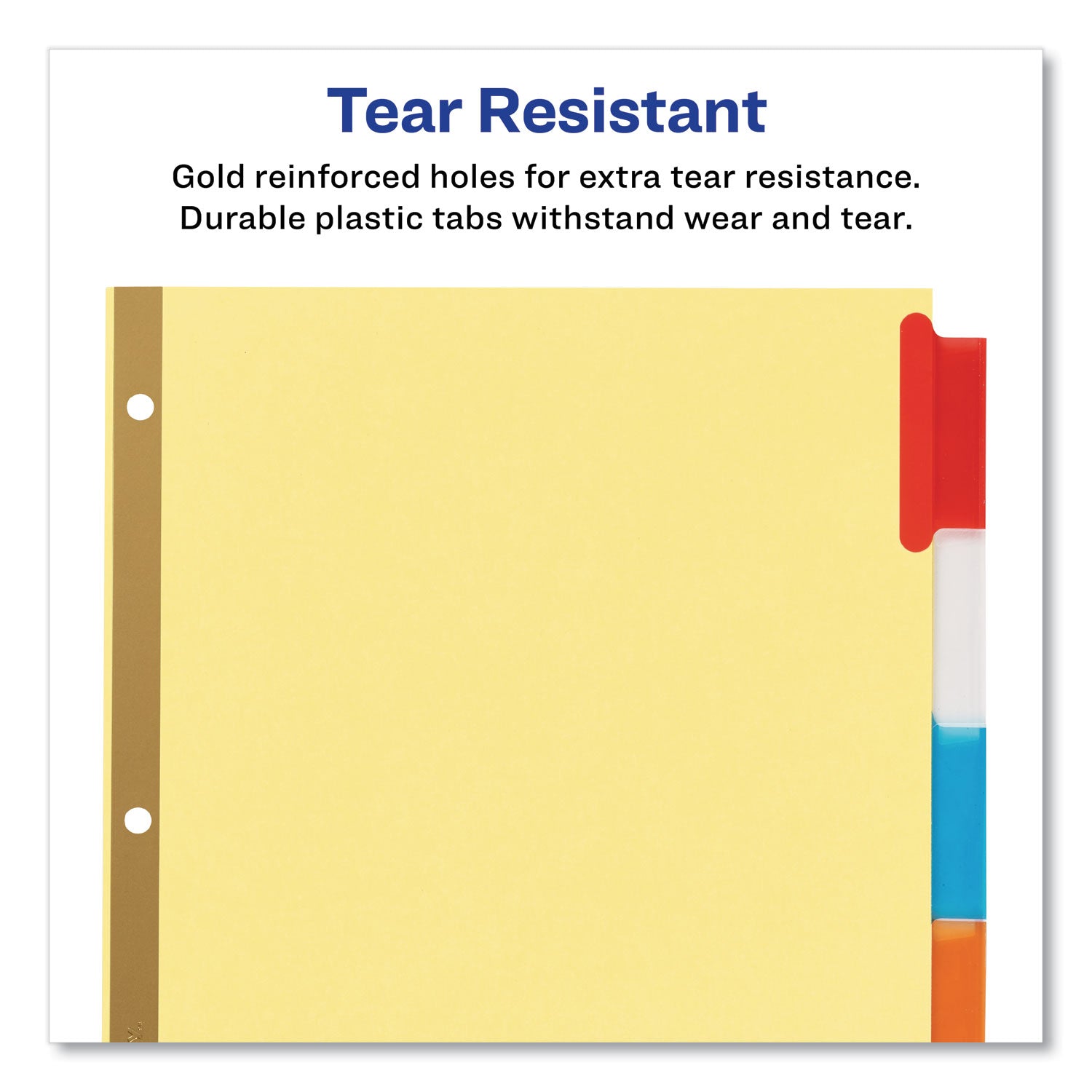 Big Tab™ Insertable Dividers, Buff Paper, 5-Tab Set, Multicolor