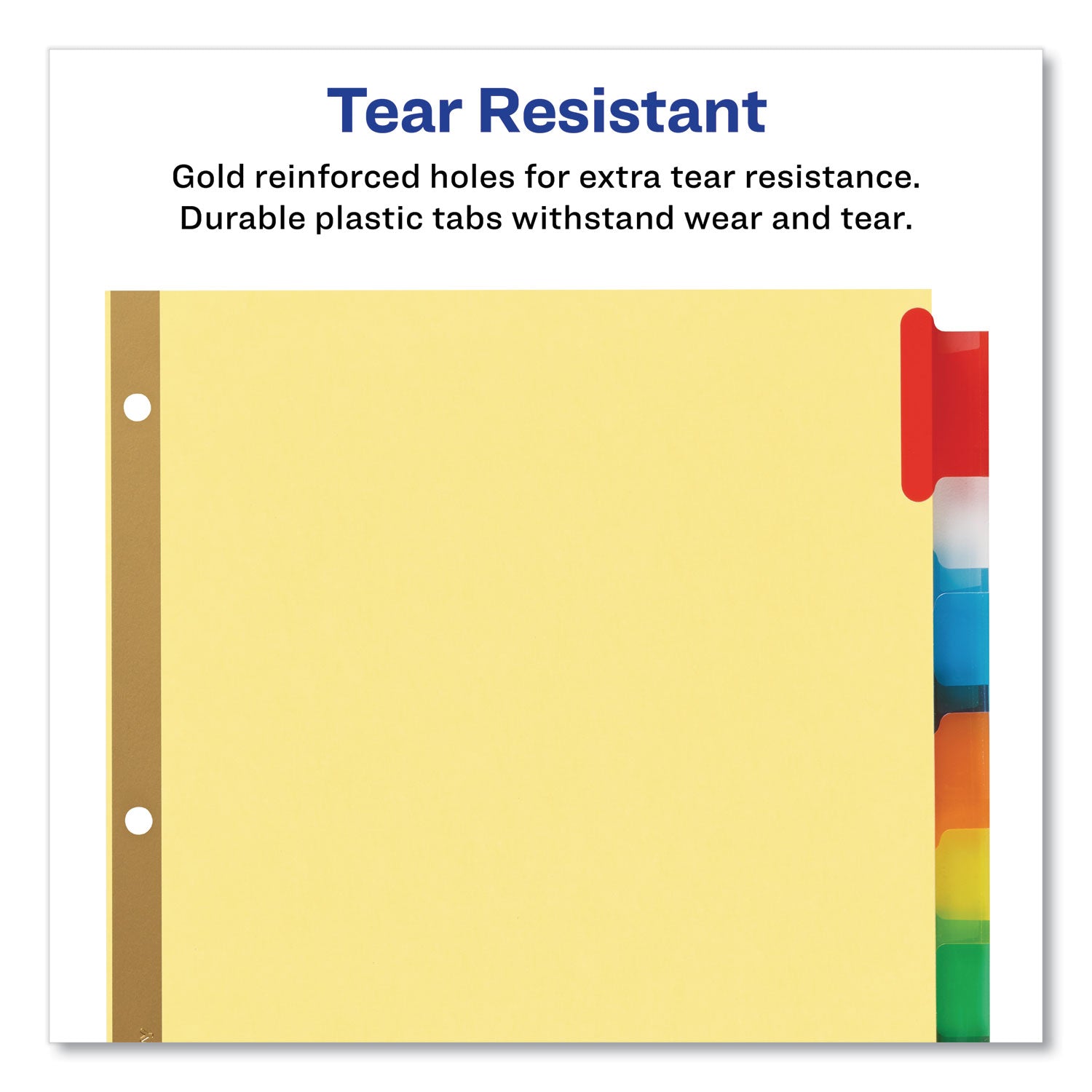 Big Tab™ Insertable Dividers, Buff Paper, 8-Tab Set, Multicolor