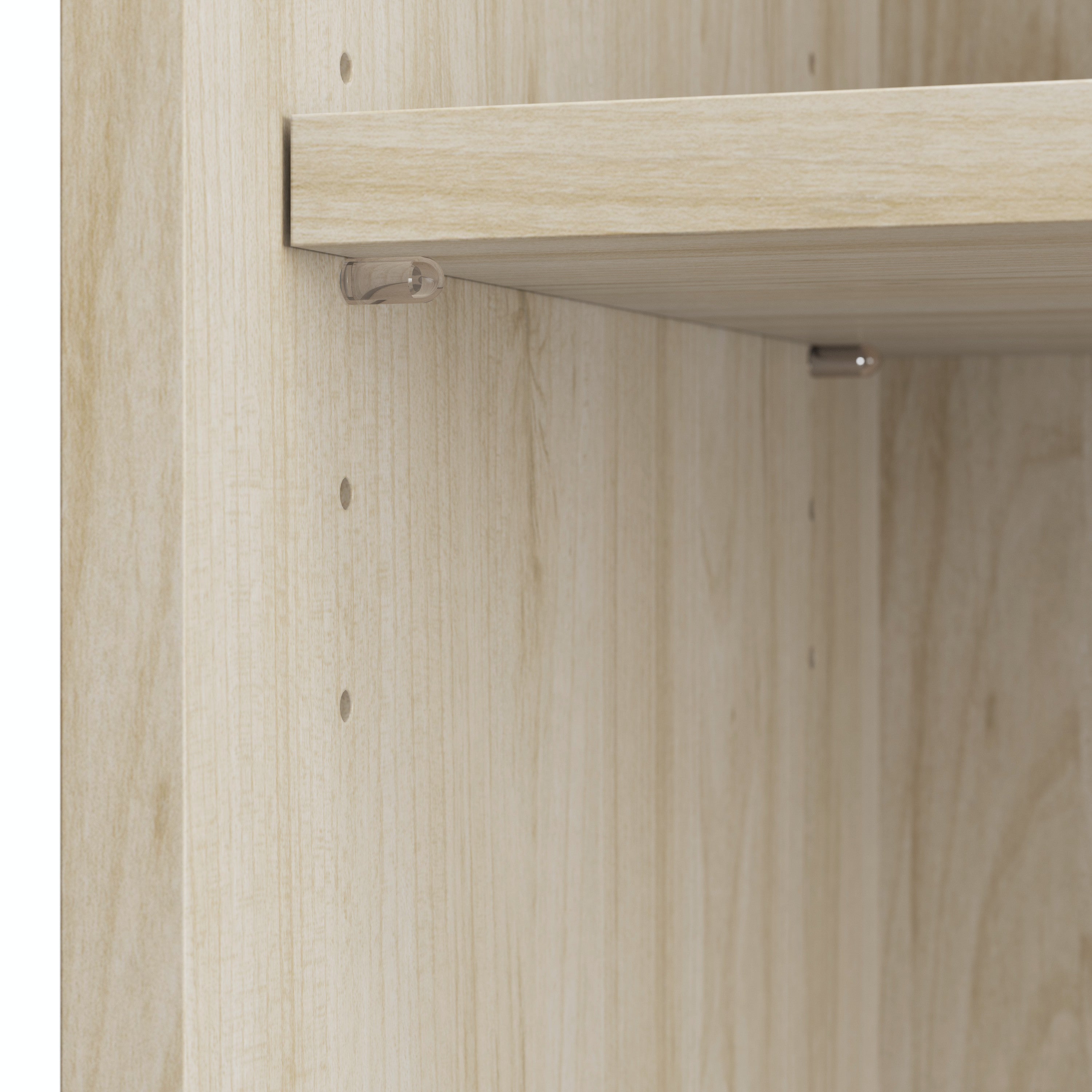 Bush Business Furniture Studio C Tall 5 Shelf Bookcase in Natural Elm - 35.81" Width x 72.9" Depth x 72.8" Height