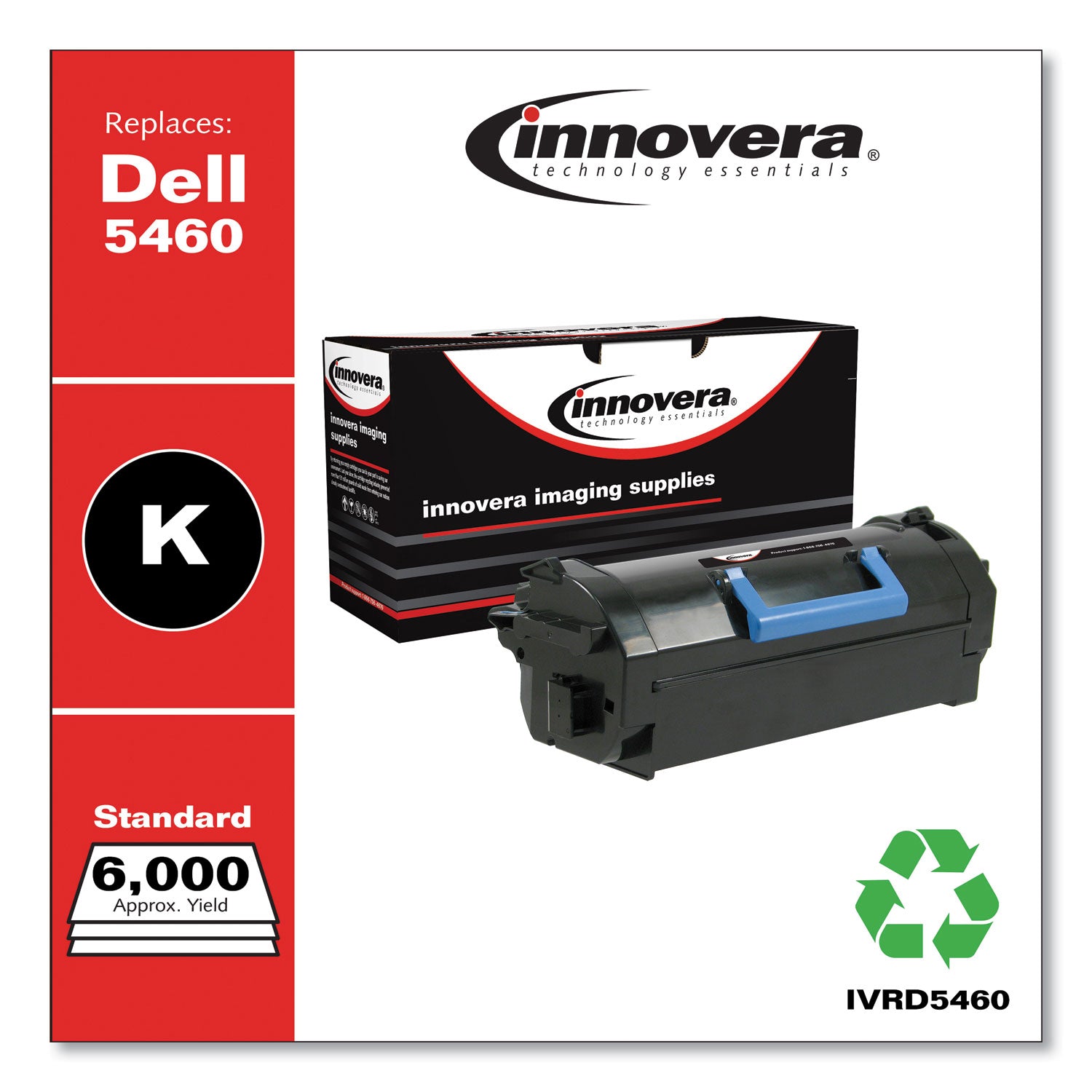 Remanufactured Black Toner, Replacement for 331-9797, 6,000 Page-Yield