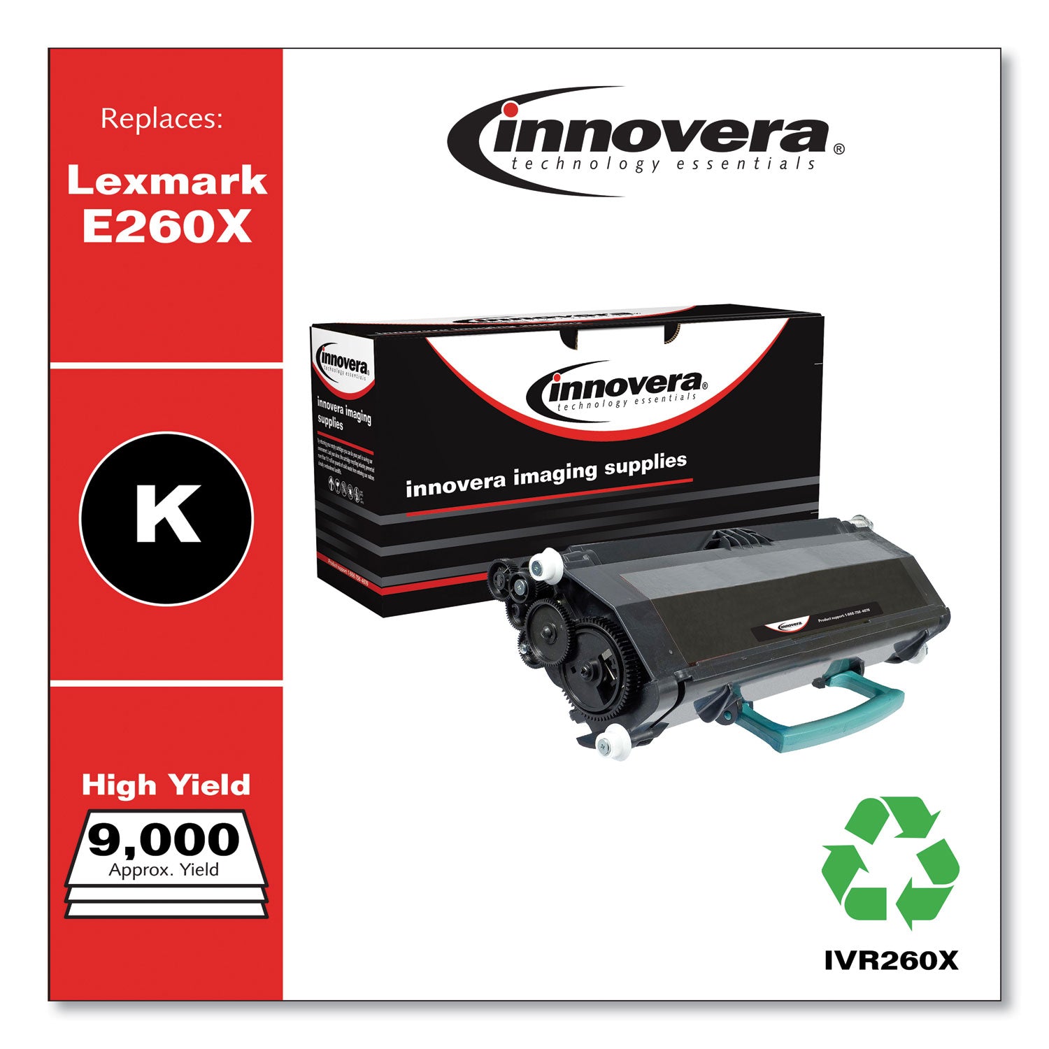 Remanufactured Black High-Yield Toner, Replacement for E260A11A, 9,000 Page-Yield