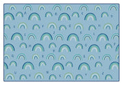 KIDSoft Rainbows Literacy Rug Blue - 6ft x 9ft - Rectangle - Light Blue
