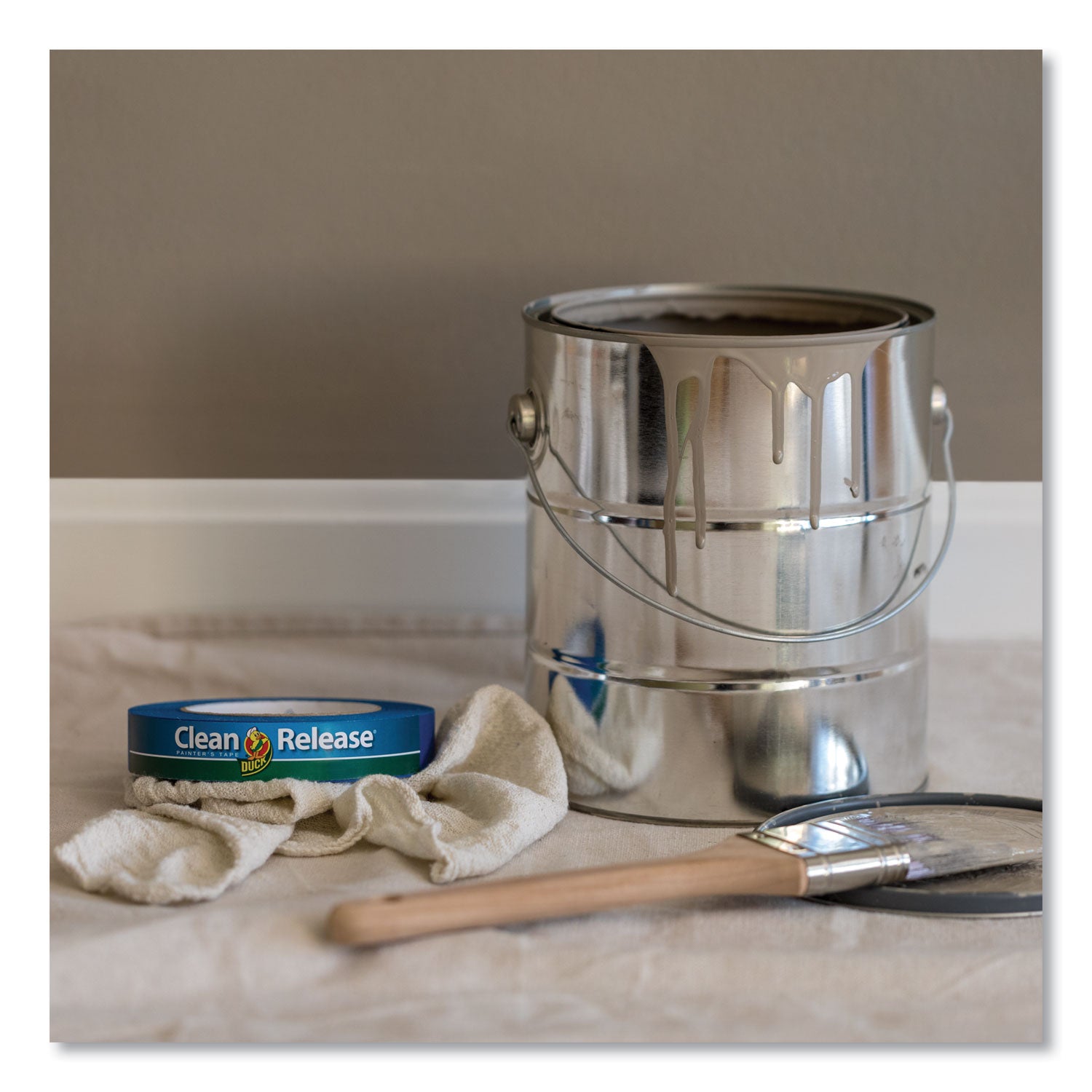 Duck Clean Release Blue Painter's Tape, 0.94" x 60 yd, 5.3 mil Thickness, 3" Core, UV Resistant, Crepe Paper, Blue, 24 Pack