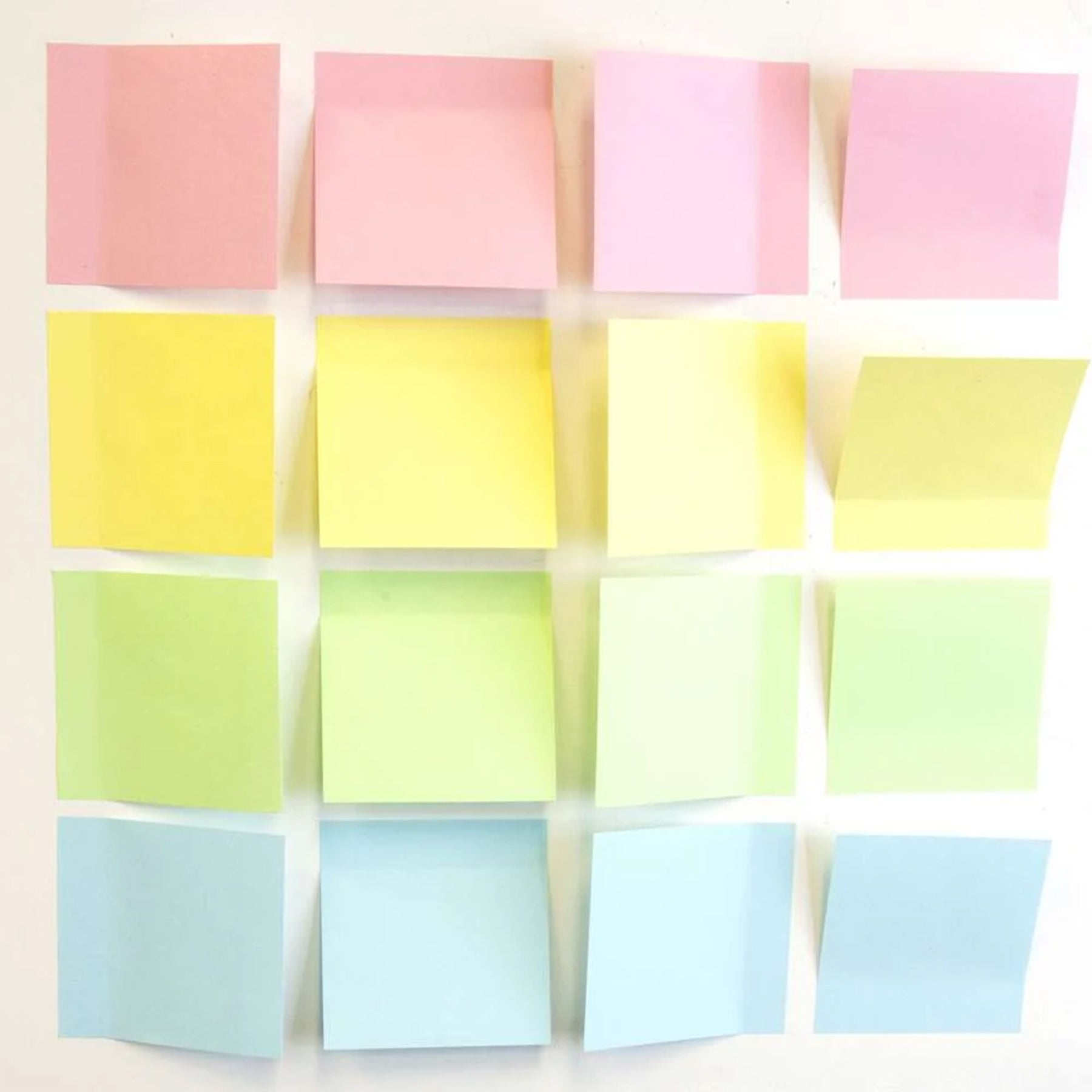 Stick On Notes, 3" x 3", Assorted, 100 Sheets, Pack of 12