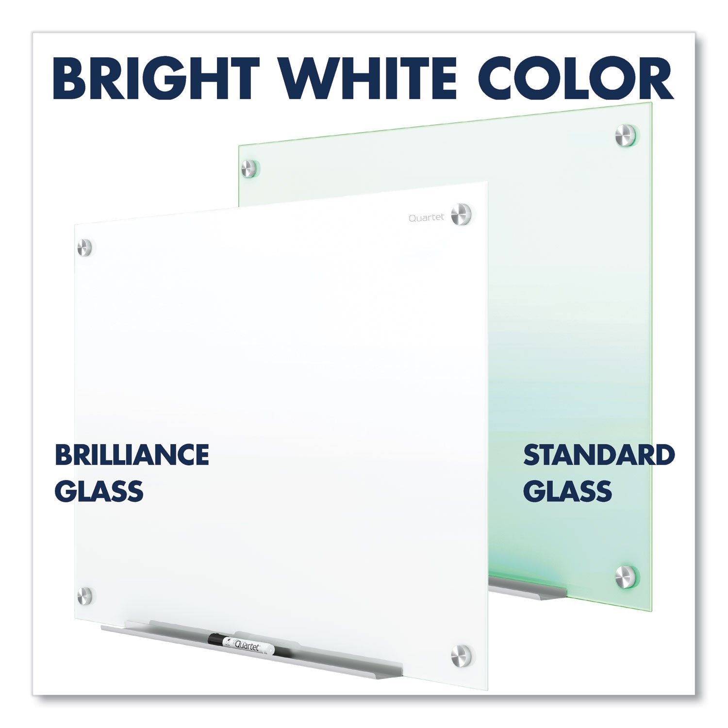 48" (4 ft) Width x 36" (3 ft) Height - White Tempered Glass Surface - Rectangle - Horizontal/Vertical - Magnetic - Scratch Resistant, Accessory Tray, Durable, Dent Resistant, Non-absorbent, Frameless, Ghost Resistant, Stain Resistant - 1 Each