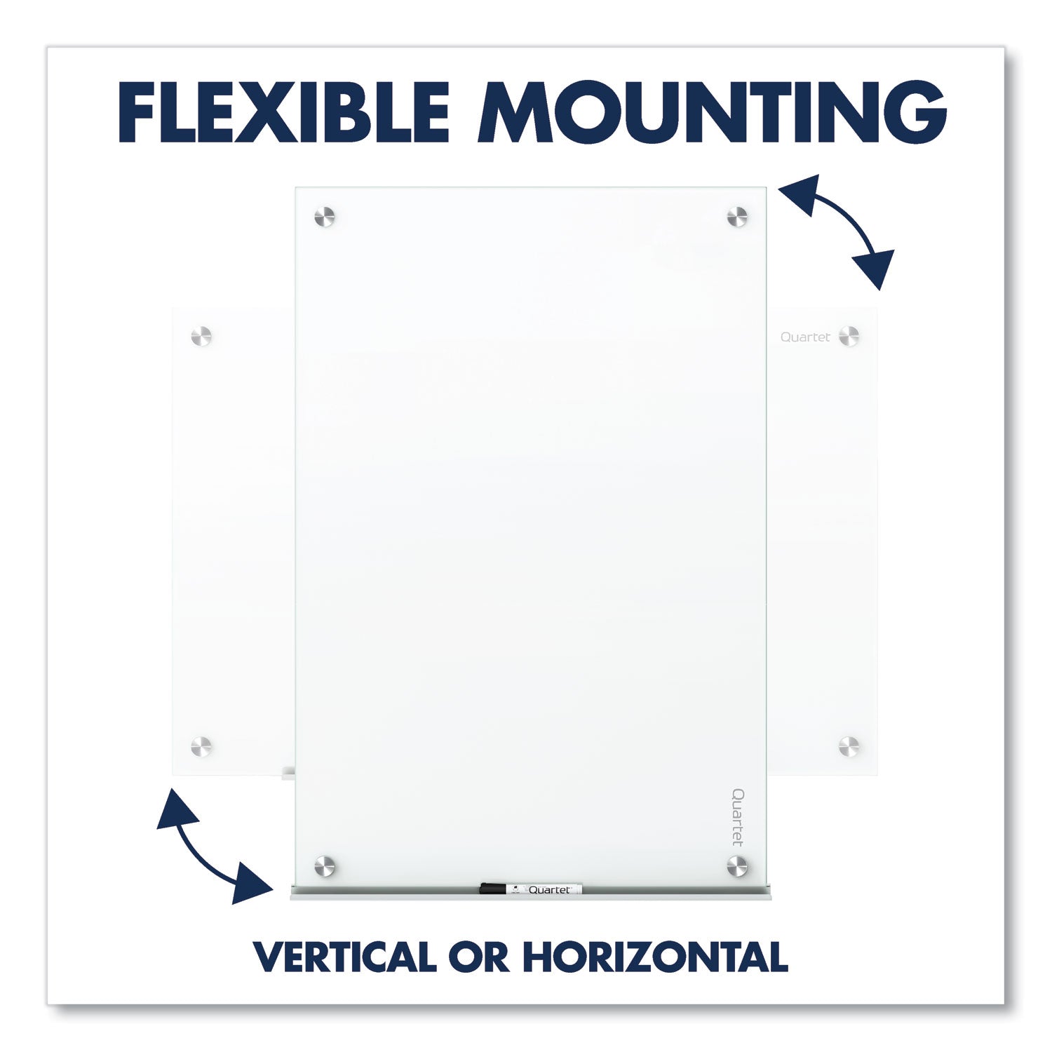 48" (4 ft) Width x 36" (3 ft) Height - White Tempered Glass Surface - Rectangle - Horizontal/Vertical - Magnetic - Scratch Resistant, Accessory Tray, Durable, Dent Resistant, Non-absorbent, Frameless, Ghost Resistant, Stain Resistant - 1 Each