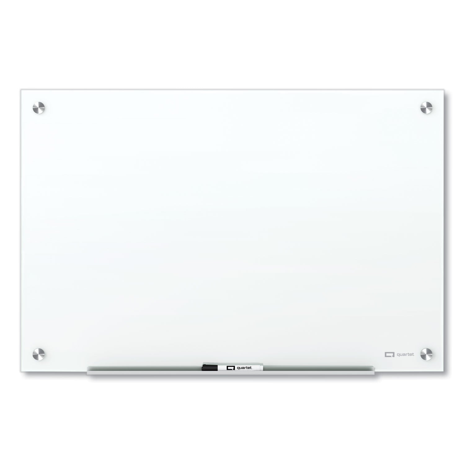 48" (4 ft) Width x 36" (3 ft) Height - White Tempered Glass Surface - Rectangle - Horizontal/Vertical - Magnetic - Scratch Resistant, Accessory Tray, Durable, Dent Resistant, Non-absorbent, Frameless, Ghost Resistant, Stain Resistant - 1 Each