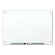 48" (4 ft) Width x 36" (3 ft) Height - White Tempered Glass Surface - Rectangle - Horizontal/Vertical - Magnetic - Scratch Resistant, Accessory Tray, Durable, Dent Resistant, Non-absorbent, Frameless, Ghost Resistant, Stain Resistant - 1 Each