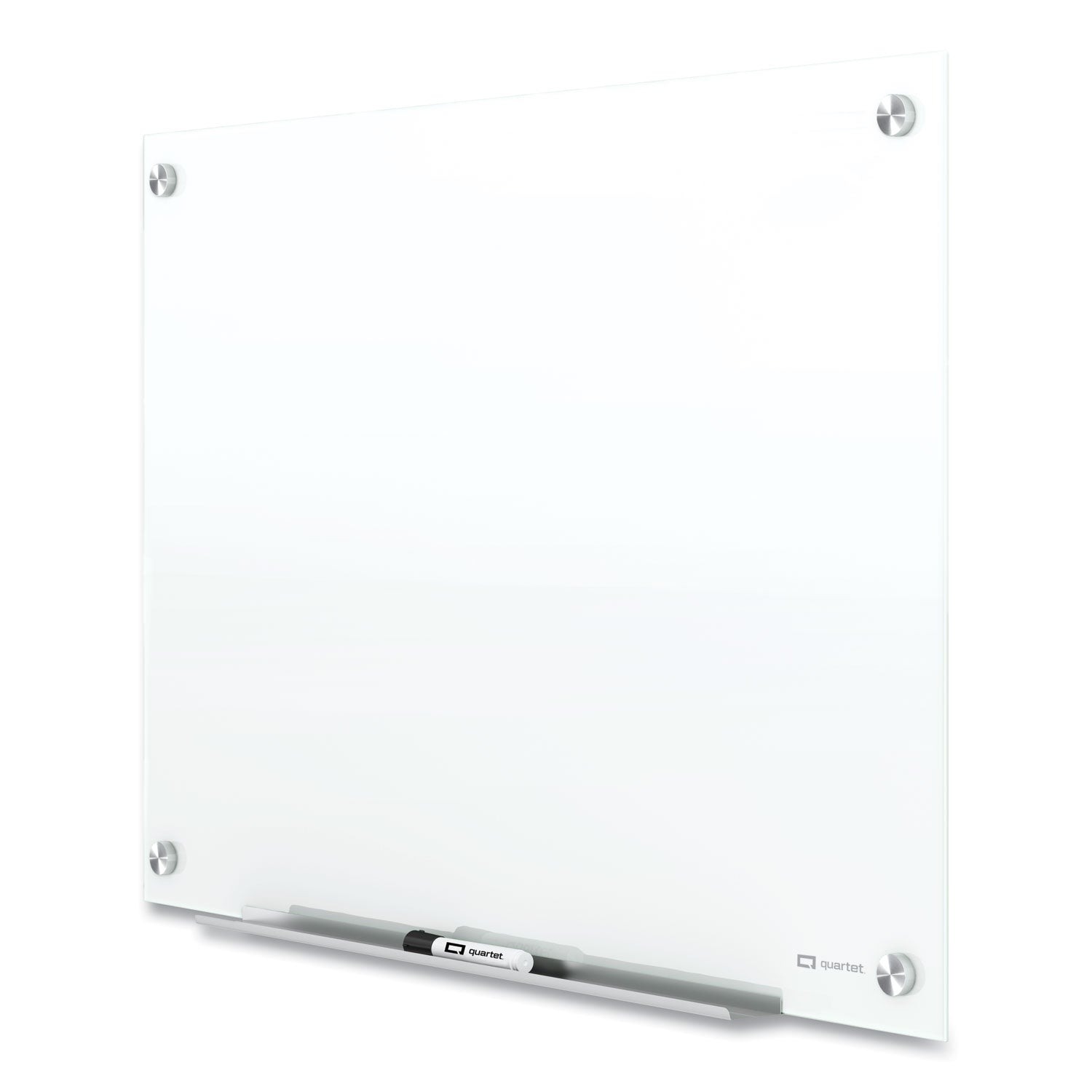 48" (4 ft) Width x 36" (3 ft) Height - White Tempered Glass Surface - Rectangle - Horizontal/Vertical - Magnetic - Scratch Resistant, Accessory Tray, Durable, Dent Resistant, Non-absorbent, Frameless, Ghost Resistant, Stain Resistant - 1 Each