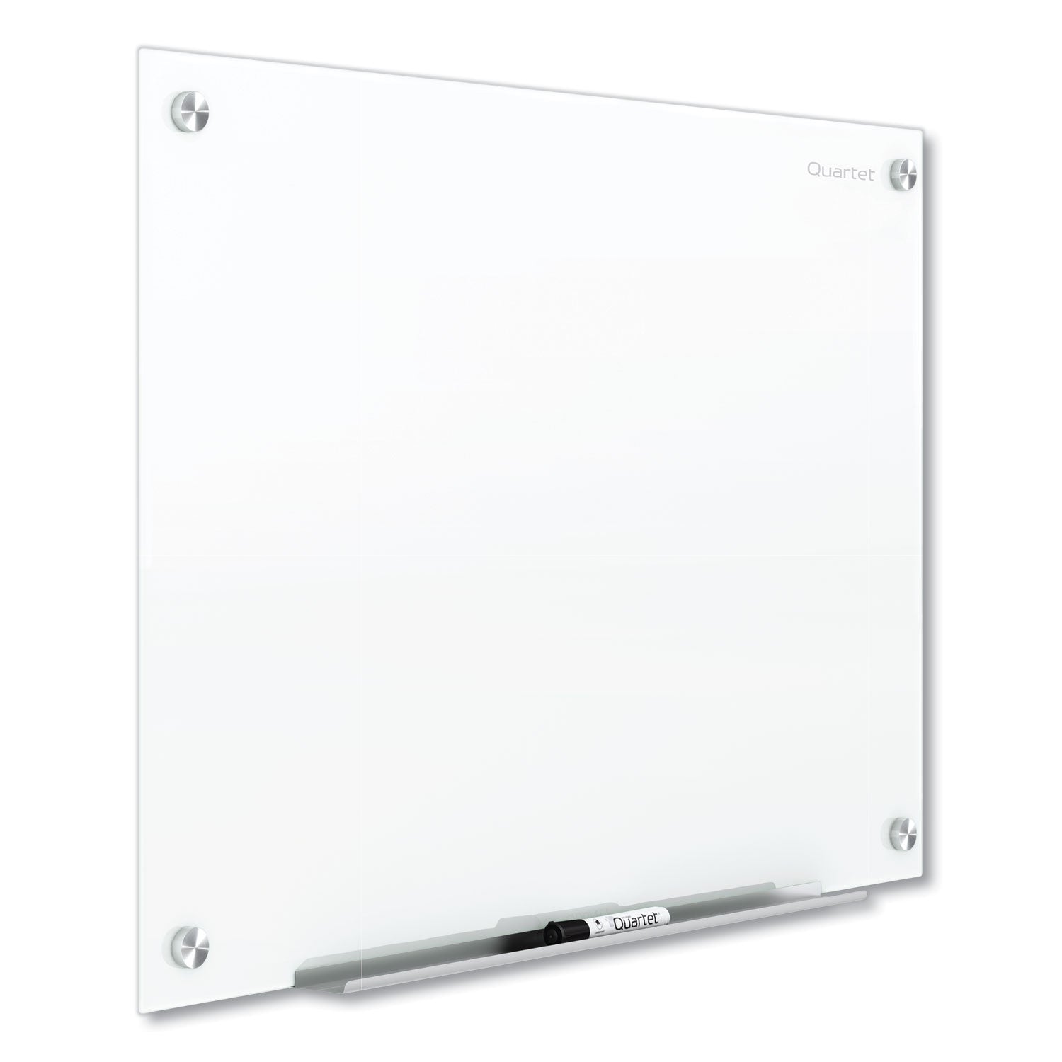 48" (4 ft) Width x 36" (3 ft) Height - White Tempered Glass Surface - Rectangle - Horizontal/Vertical - Magnetic - Scratch Resistant, Accessory Tray, Durable, Dent Resistant, Non-absorbent, Frameless, Ghost Resistant, Stain Resistant - 1 Each
