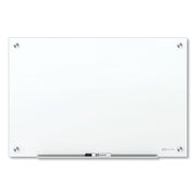 Quartet Infinity Magnetic Glass Dry-Erase Board, 72" x 48", White Tempered Glass, Rectangle, Magnetic, Frameless, Accessory Tray, 2 Magnets, 1 Marker, 1 Each