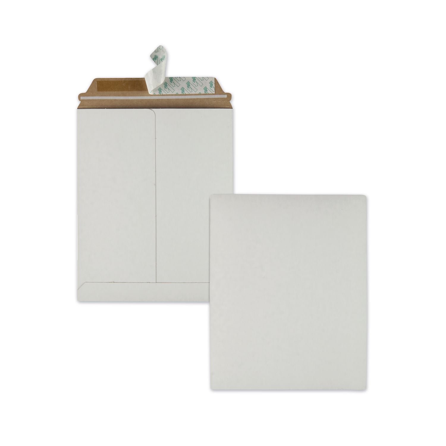 Quality Park Sturdy Fiberboard Photo Mailers - Document - 9" Width x 11 1/2" Length - Self-sealing - White - Fiberboard - 25 / Box
