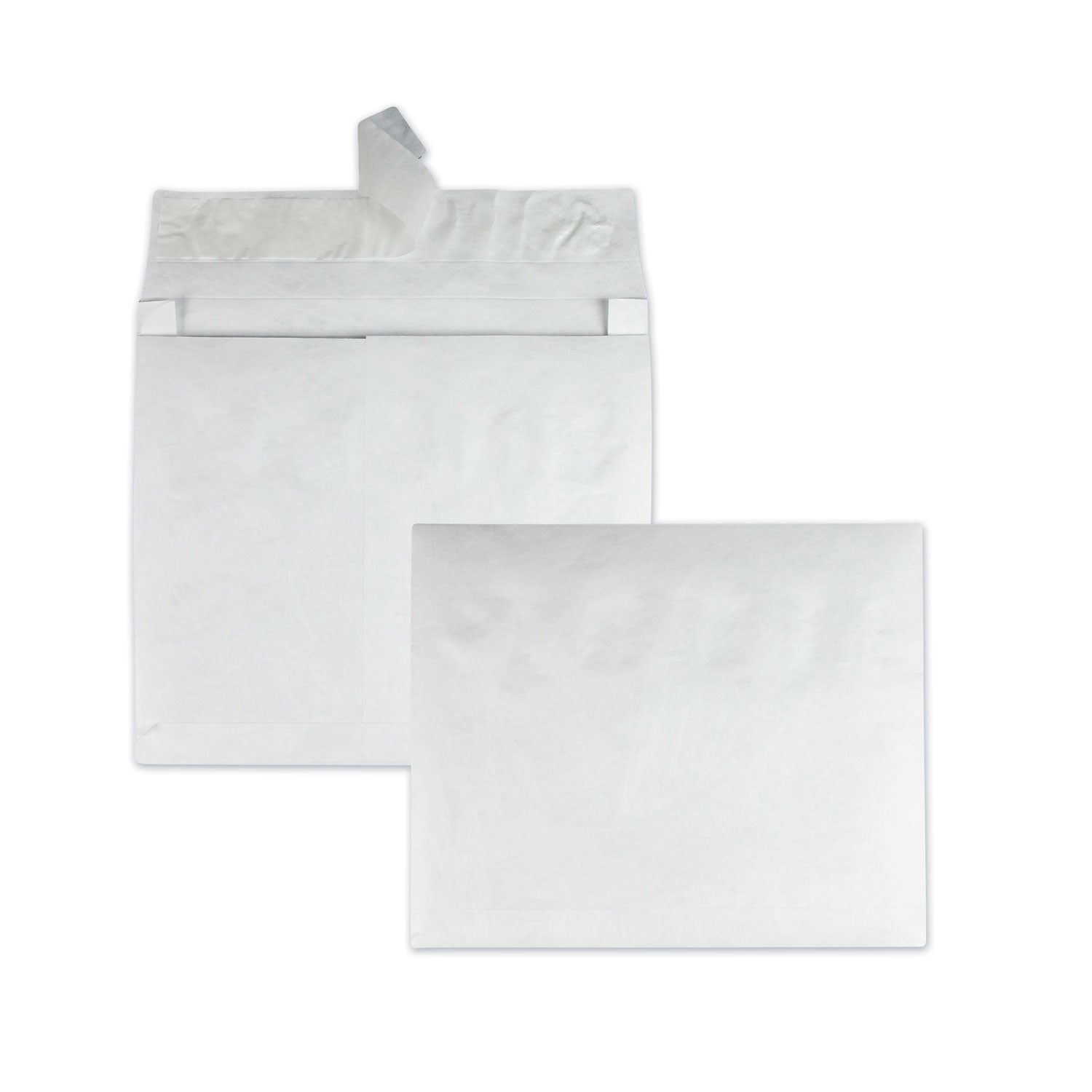 Expansion - 10" Width x 15" Length - 2" Gusset - 14 lb - Peel & Seal - White - Tyvek - 100 / Carton