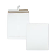 Quality Park Sturdy Fiberboard Photo Mailers, 11" x 13.5", Peel & Seal, White, 25/Box
