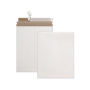 Quality Park Sturdy Fiberboard Photo Mailers - Board - 9 3/4" Width x 12 1/2" Length - Self-sealing - White - Fiberboard - 25 / Box