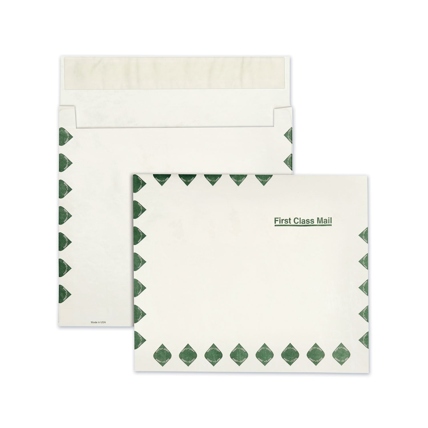 Survivor&reg; 10 x 13 x 2 DuPont Tyvek Expansion First Class Border Mailers - First Class Mail - 10" Width x 13" Length - 2" Gusset - 14 lb - Self-sealing - White - Tyvek - 100 / Carton