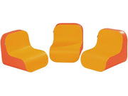 Tic Tac Low Chairs - Orange/Light Orange, Kit of 3