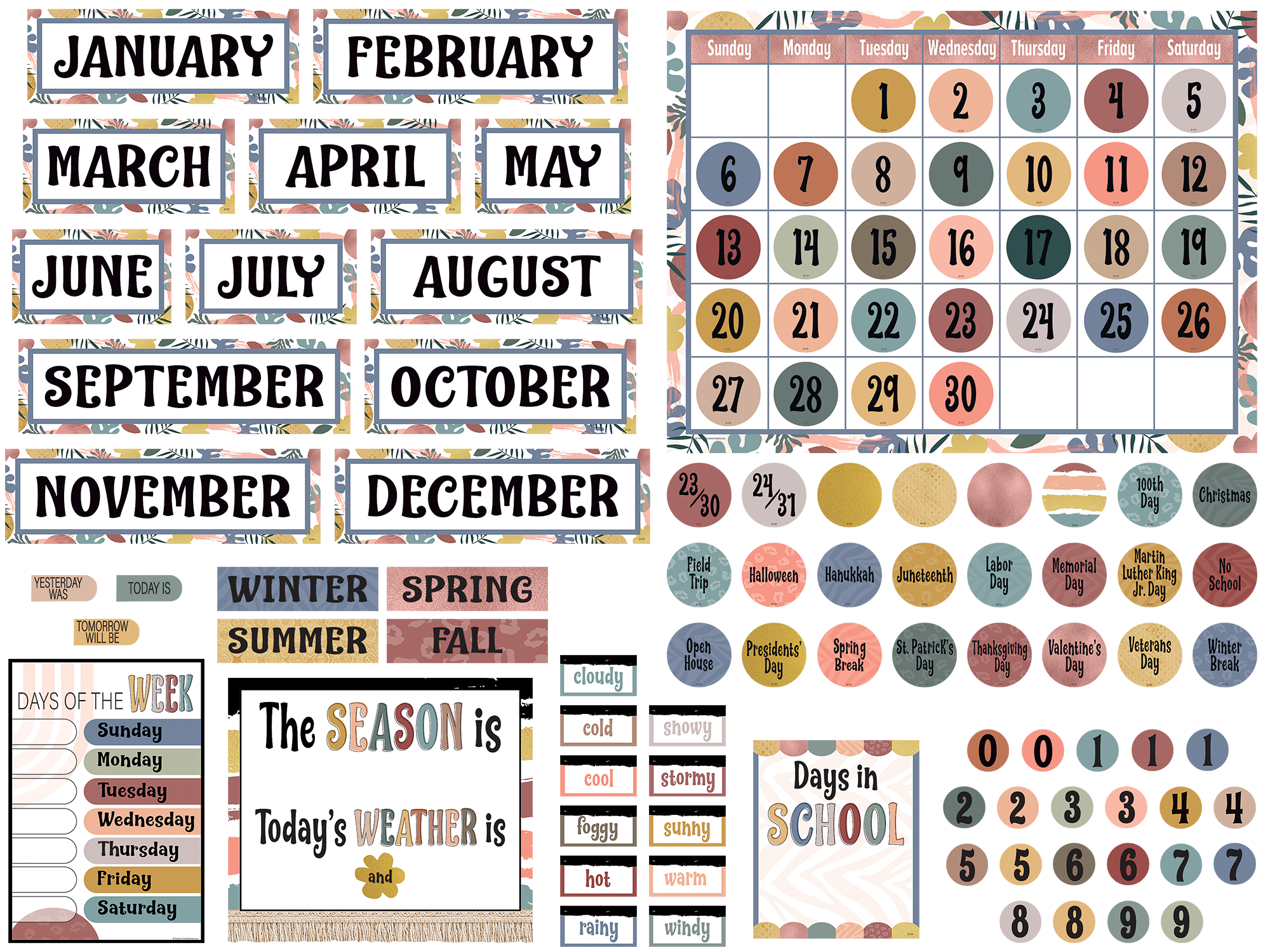 Wonderfully Wild Calendar Bulletin Board