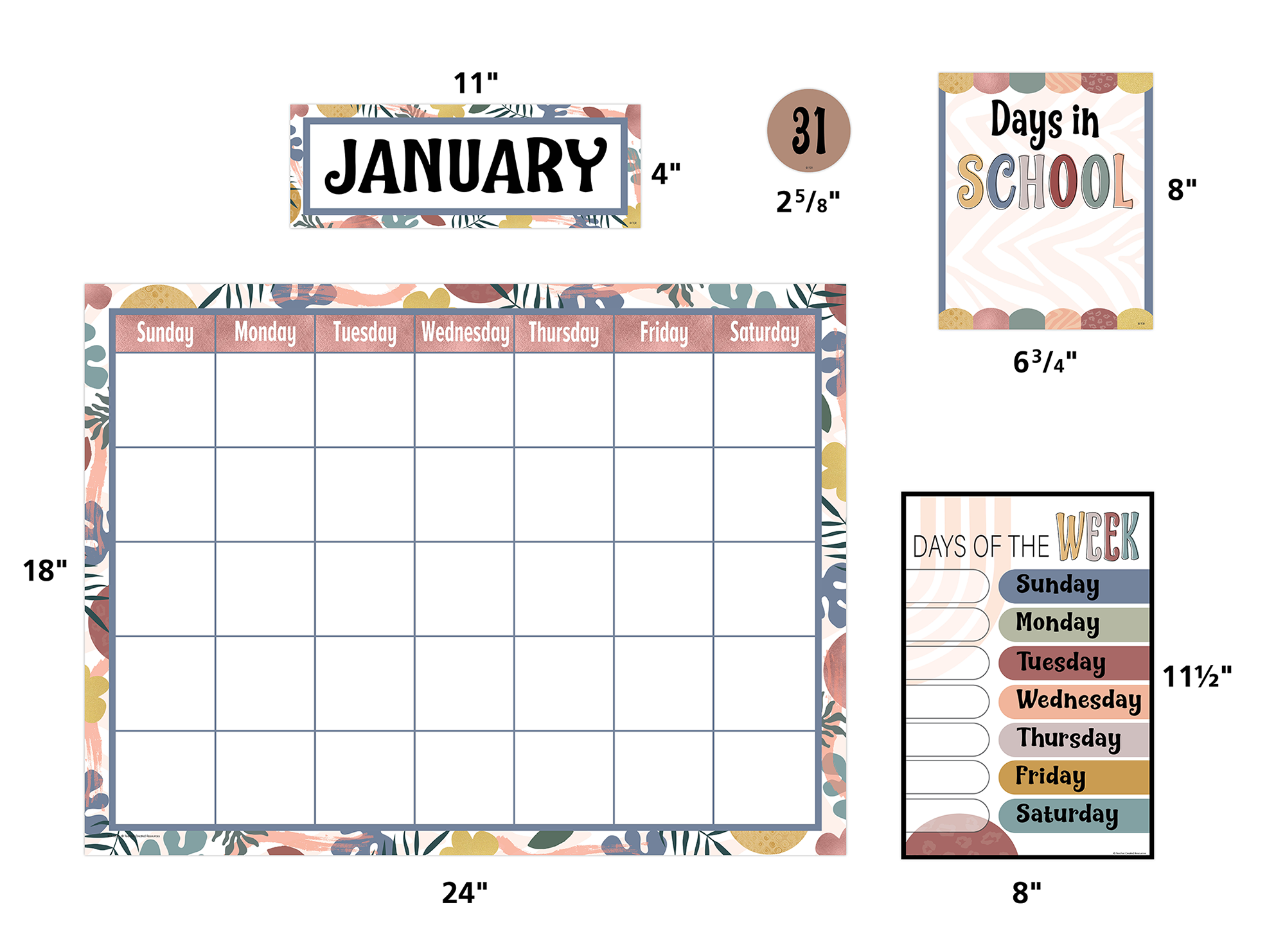 Wonderfully Wild Calendar Bulletin Board