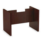 OfficeSource Conference Tables Slab Base with Modesty Panel - Mahogany