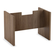 OfficeSource Conference Tables Slab Base with Modesty Panel - Modern Walnut