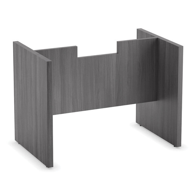 OfficeSource Conference Tables Slab Base with Modesty Panel - Coastal Gray