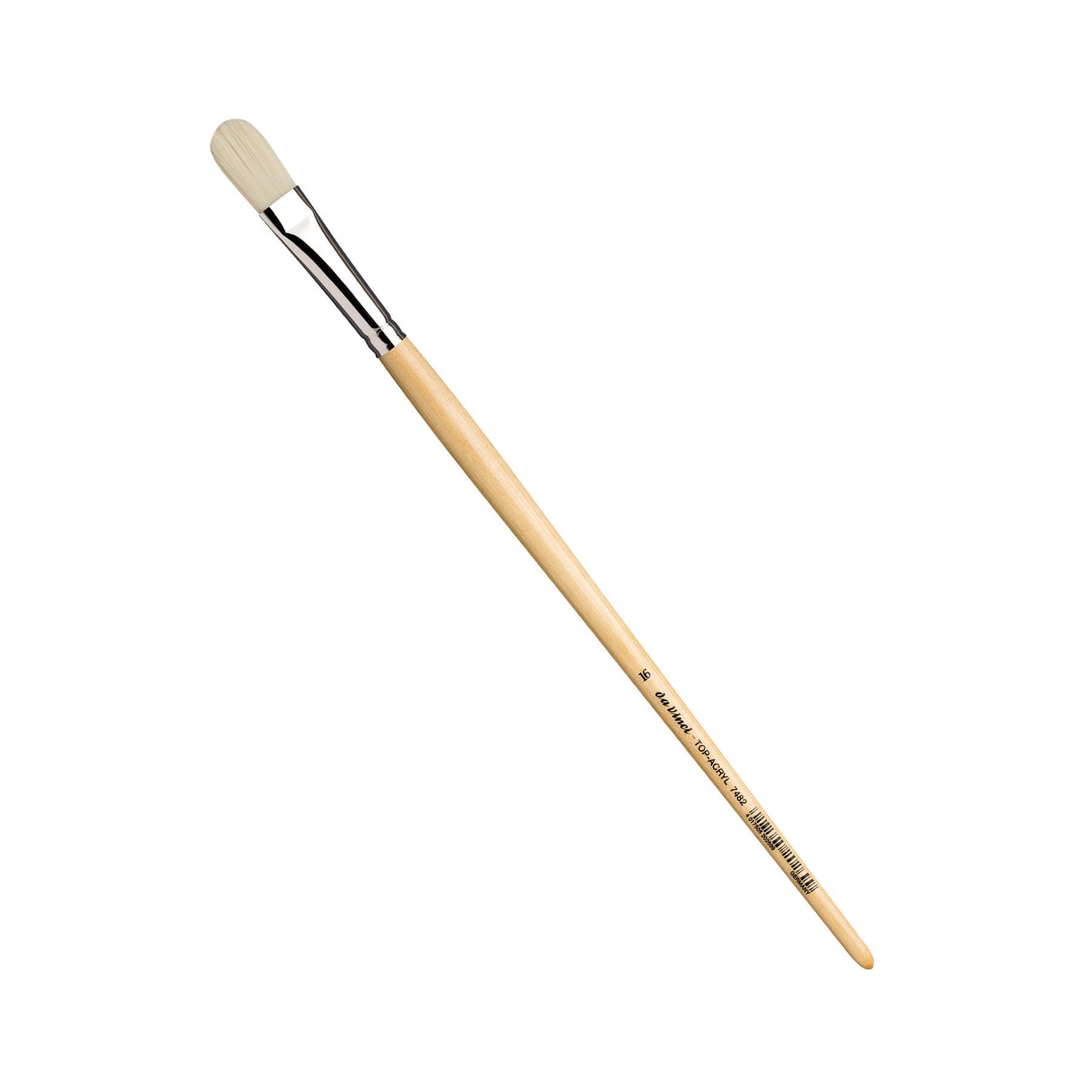 TOP-ACRYL White Brush, Synthetic, Acrylic & Oil, Filbert, Series 7482, Size 16