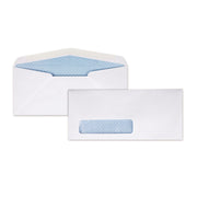 Single Window - #10 - 4 1/8" Width x 9 1/2" Length - 24 lb - Adhesive - White - Wove - 500 / Box