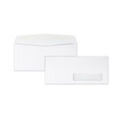 Single Window - #10 - 4 1/8" Width x 9 1/2" Length - 24 lb - Adhesive - White - Wove - 500 / Box