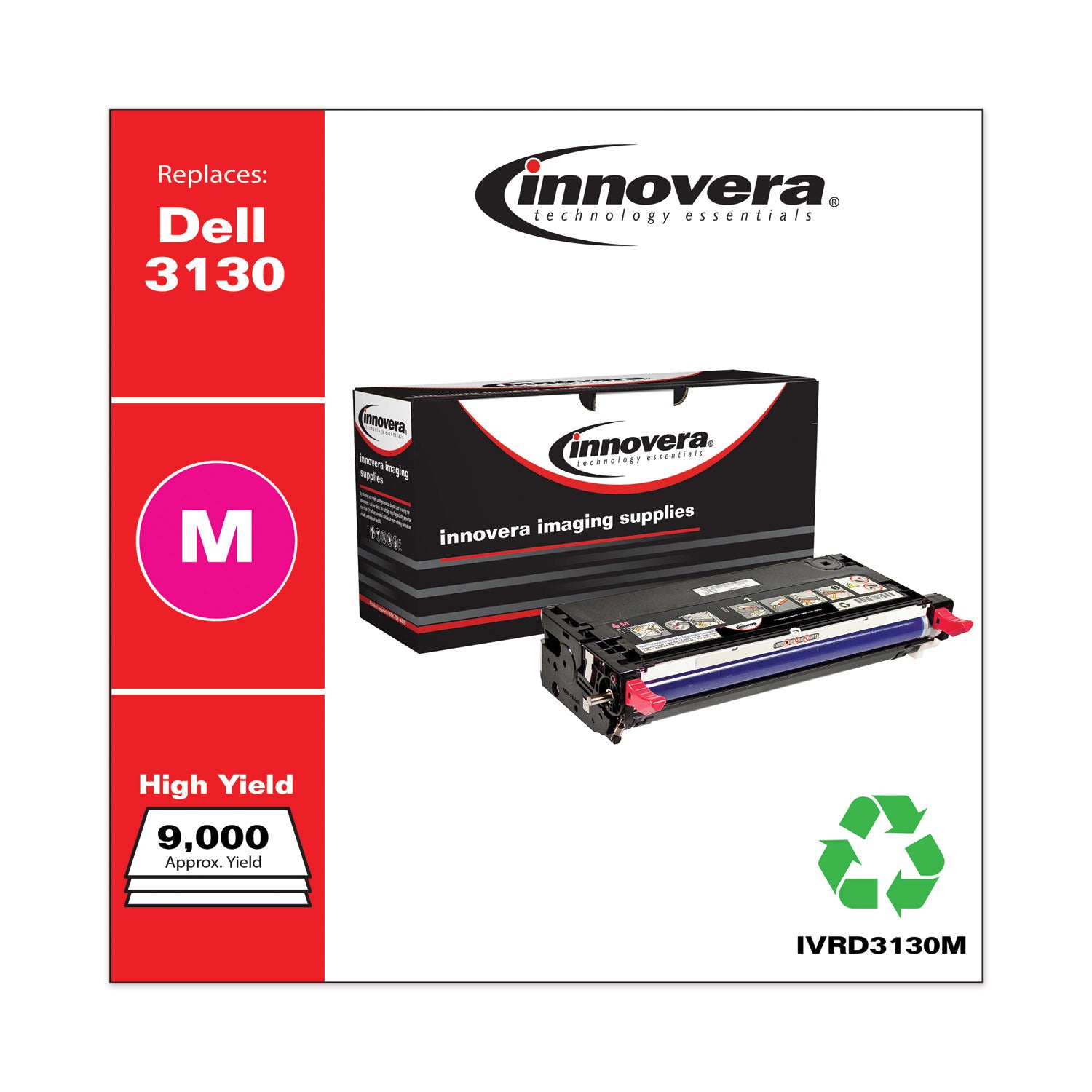 Remanufactured Magenta High-Yield Toner, Replacement for 330-1200, 9,000 Page-Yield