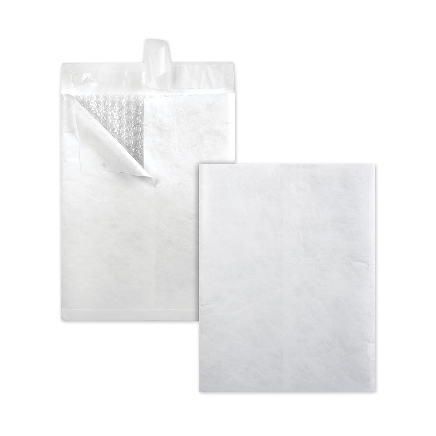 Quality Park Survivor Plus Tyvek Bubble Mailers - Bubble - 10" Width x 13" Length - Self-sealing - White - Tyvek - 25 / Box