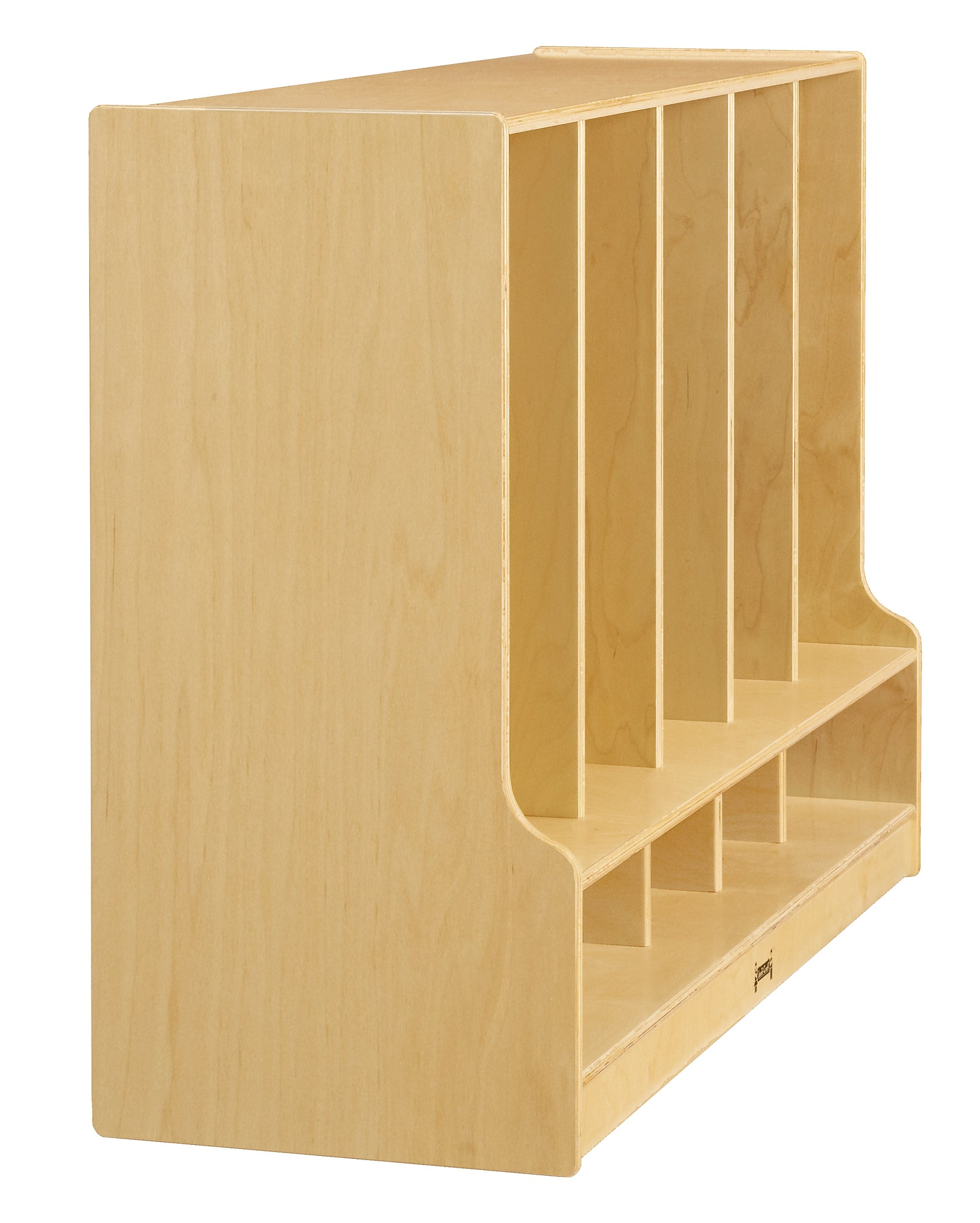 Jonti-Craft® Toddler 5 Section Coat Locker with Step - without Cubbie-Trays