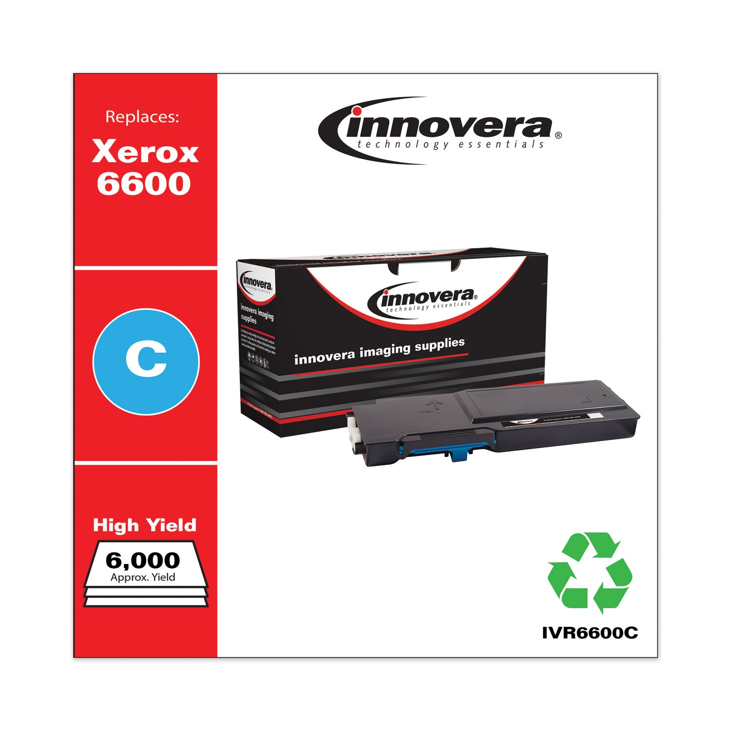 Remanufactured Cyan High-Yield Toner, Replacement for 106R02225, 6,000 Page-Yield