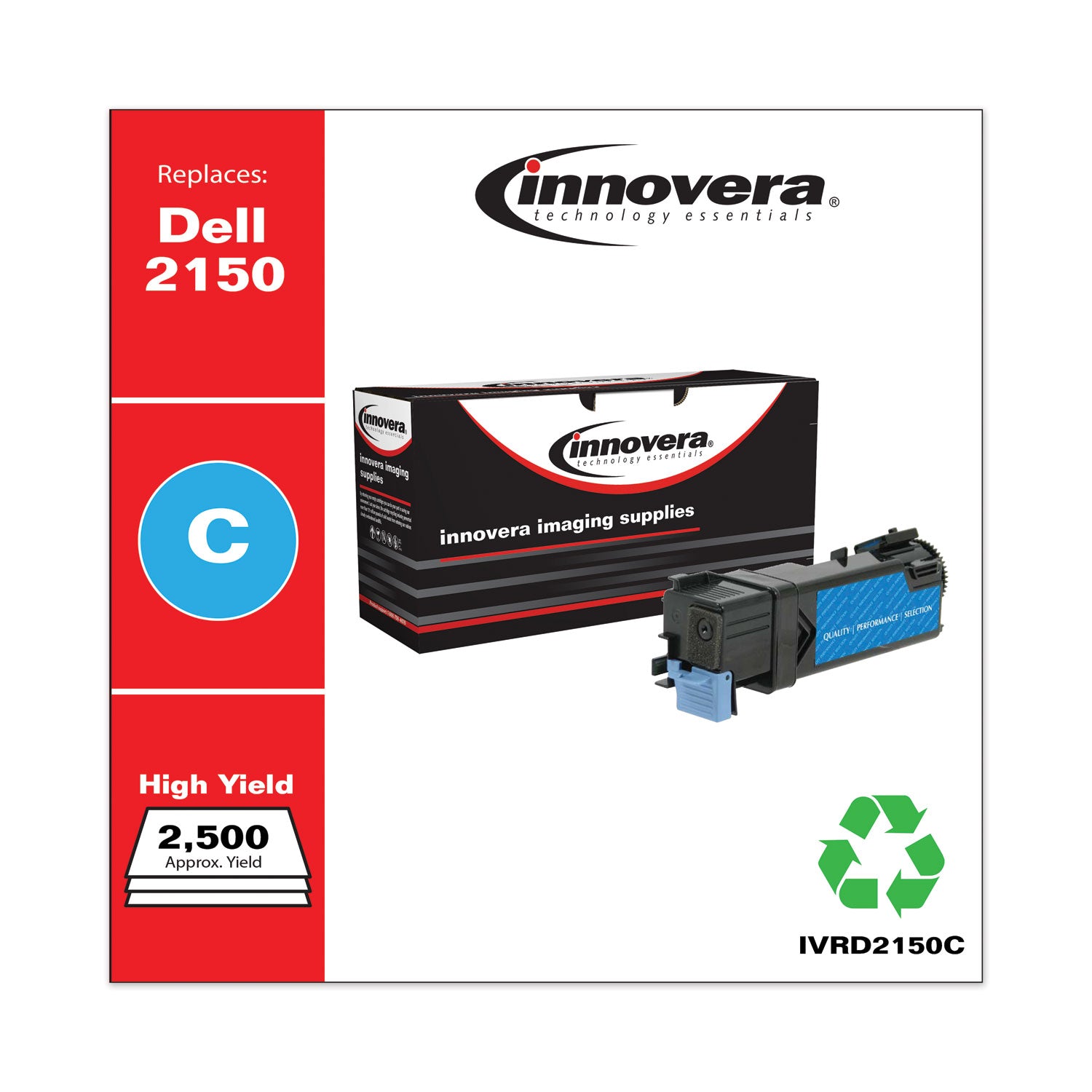 Remanufactured Cyan High-Yield Toner, Replacement for 331-0716, 2,500 Page-Yield