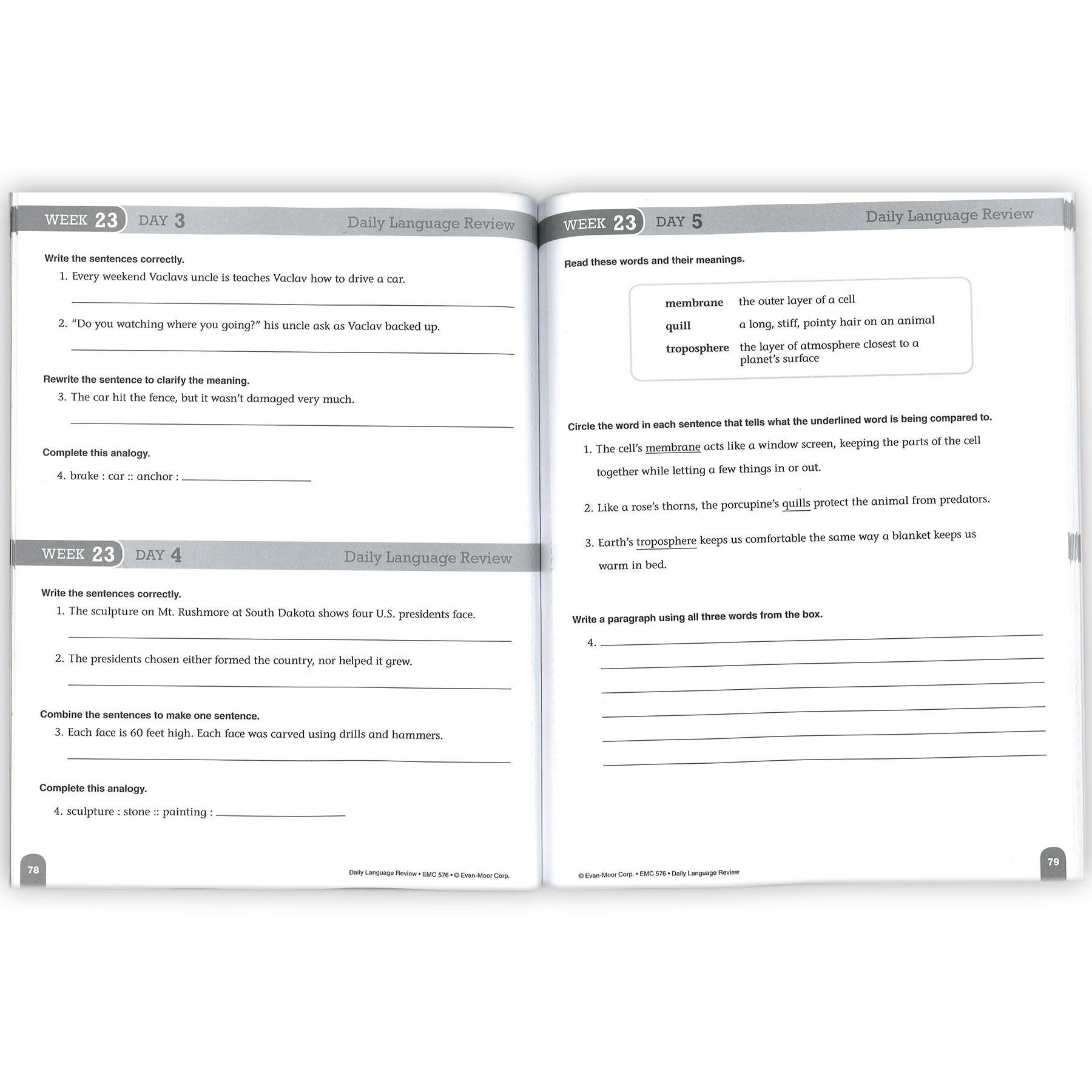 Daily Language Review Teacher's Edition, Grade 6