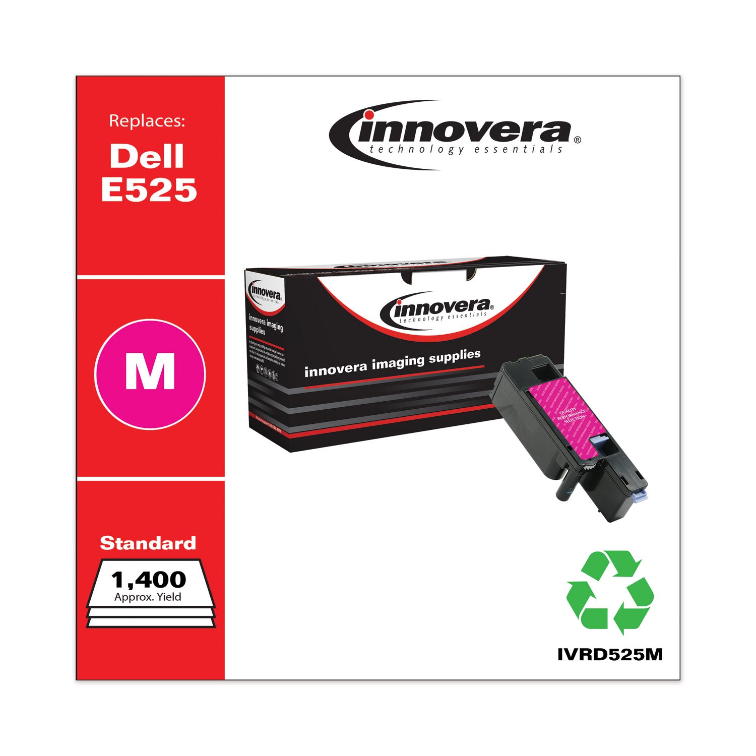 Remanufactured Magenta Toner, Replacement for 593-BBJV, 1,400 Page-Yield