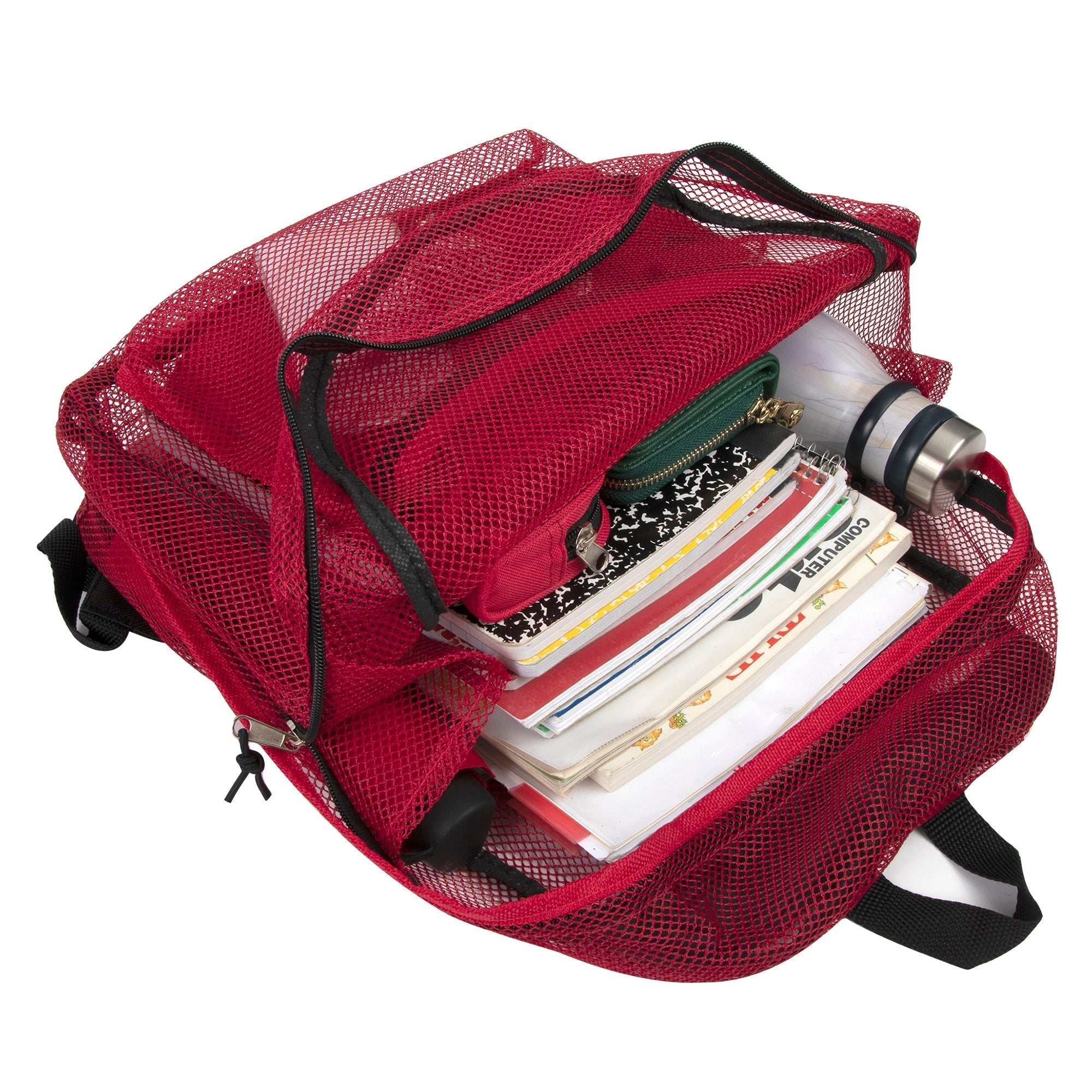 Bulk Premium 17" Mesh Backpack - 5 Assorted Colors - 24 in the Pack
