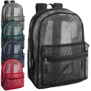 Bulk Premium 17" Mesh Backpack - 5 Assorted Colors - 24 in the Pack