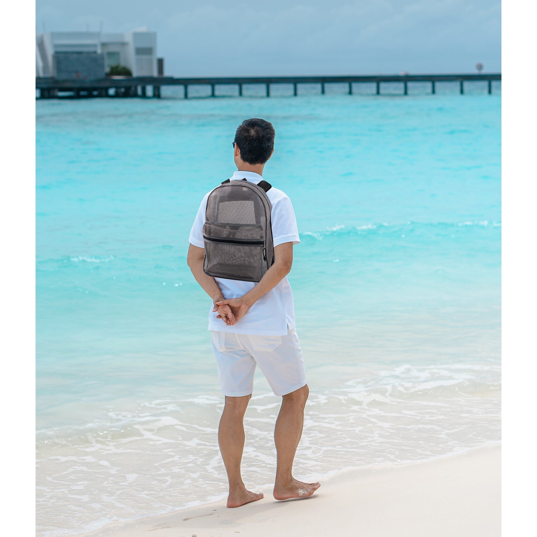 Bulk Premium 17" Mesh Backpack - 5 Assorted Colors - 24 in the Pack