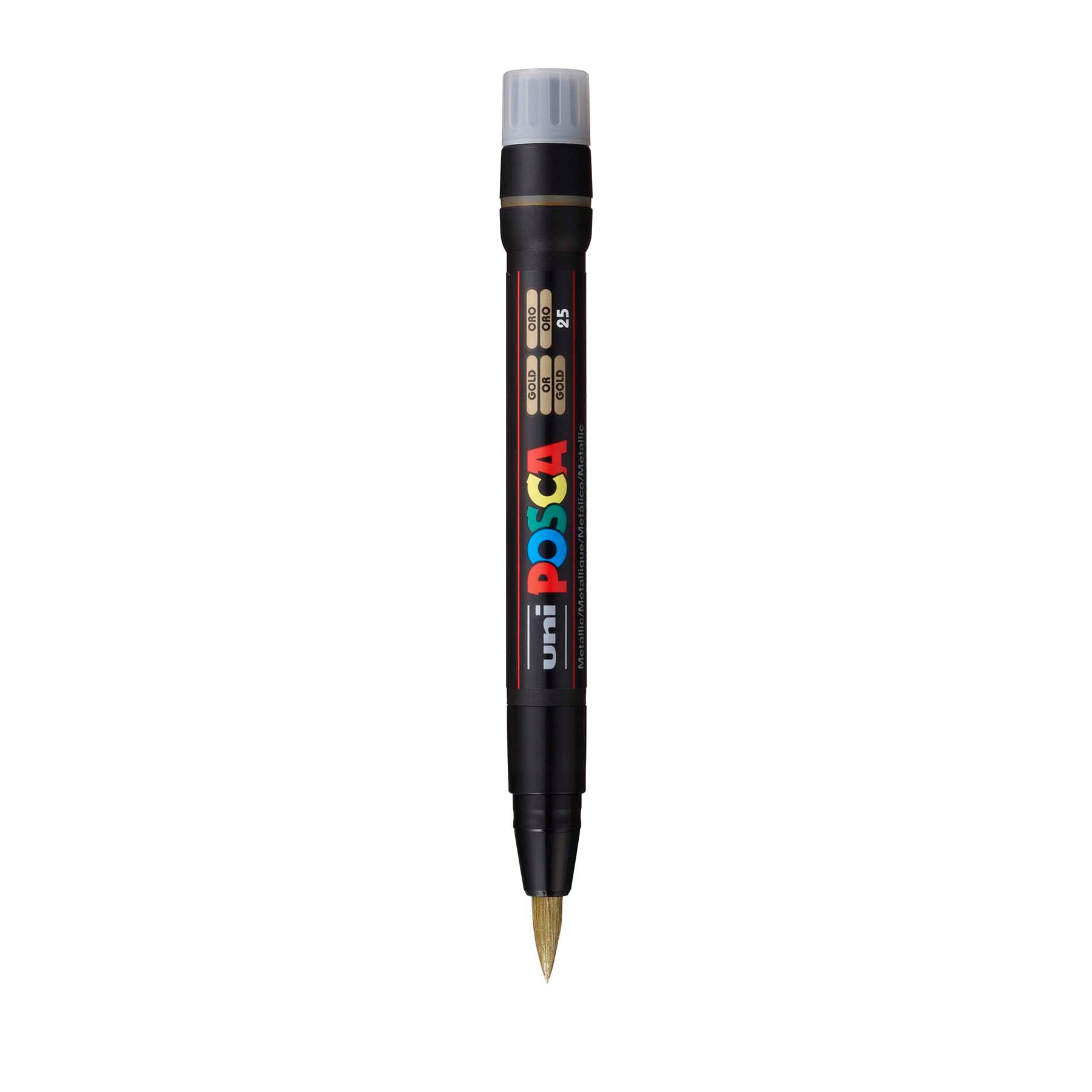 uni® POSCA PCF-350 Water-Based Paint Markers, Brush Tip (1-10mm), Gold