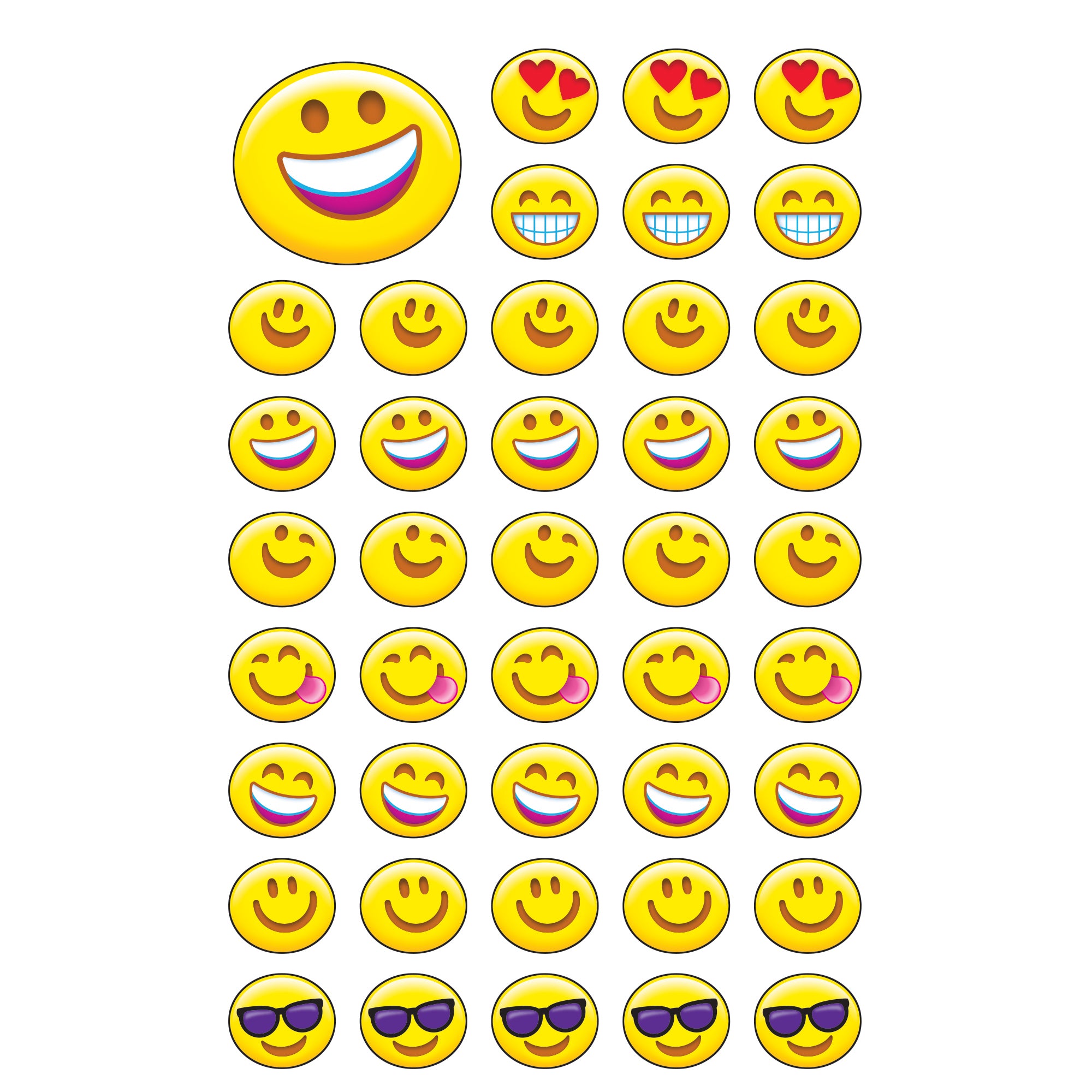 Emotion Icon Cheer superShapes Stickers-Large, 336 ct