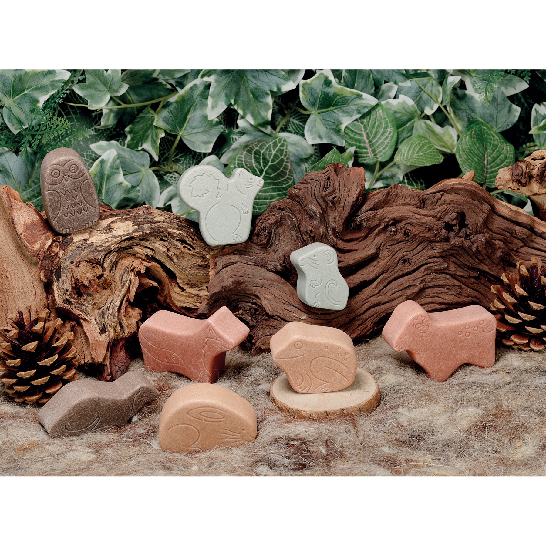 Little Lands – Woodland, Set of 8 Stone Figures